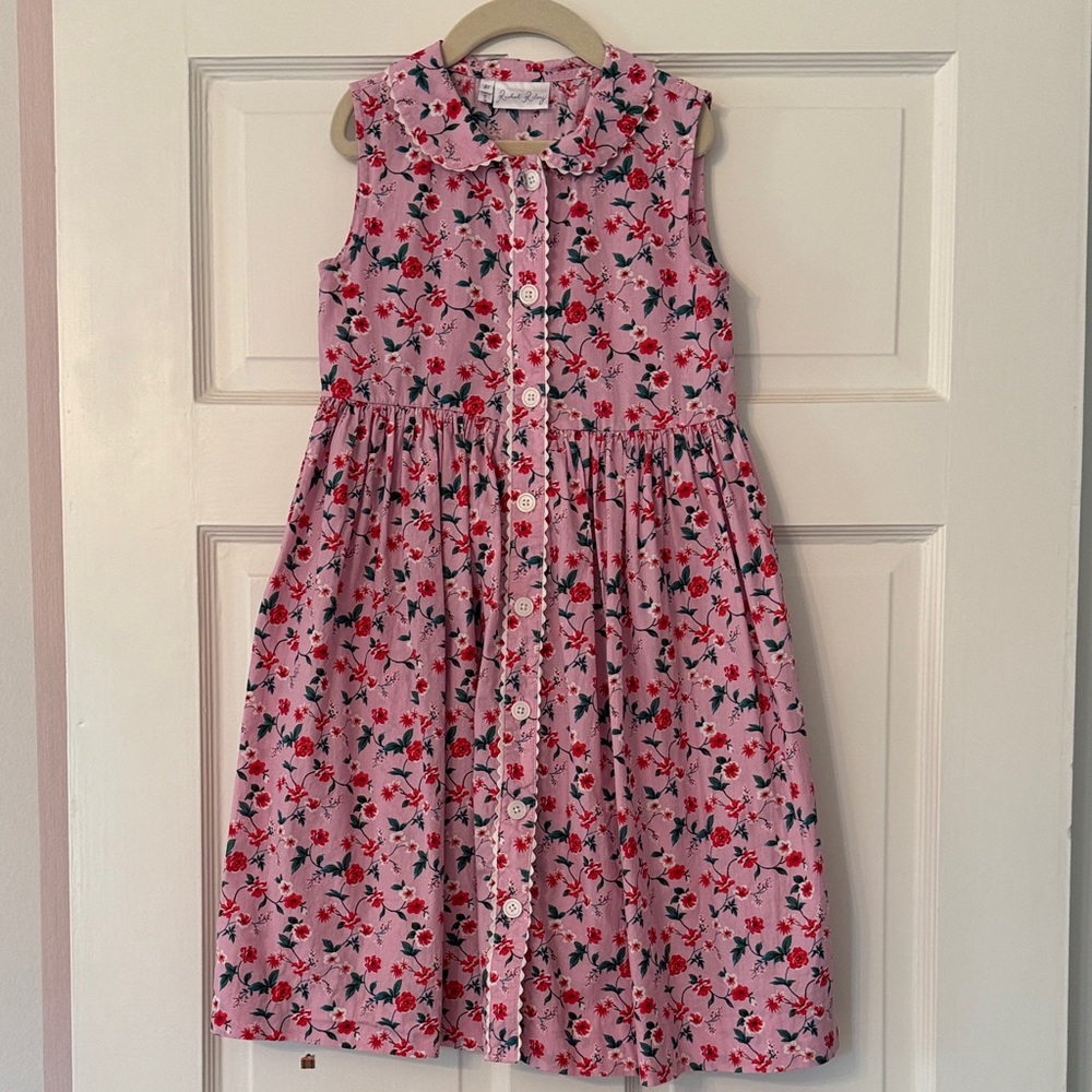 Rachel Riley Pink Floral Button-Down Dress